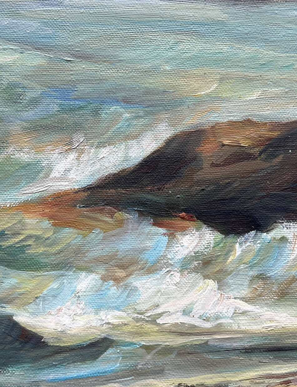 Перед штормом. Крымский берег (2008), 70х150 см — изображение 3