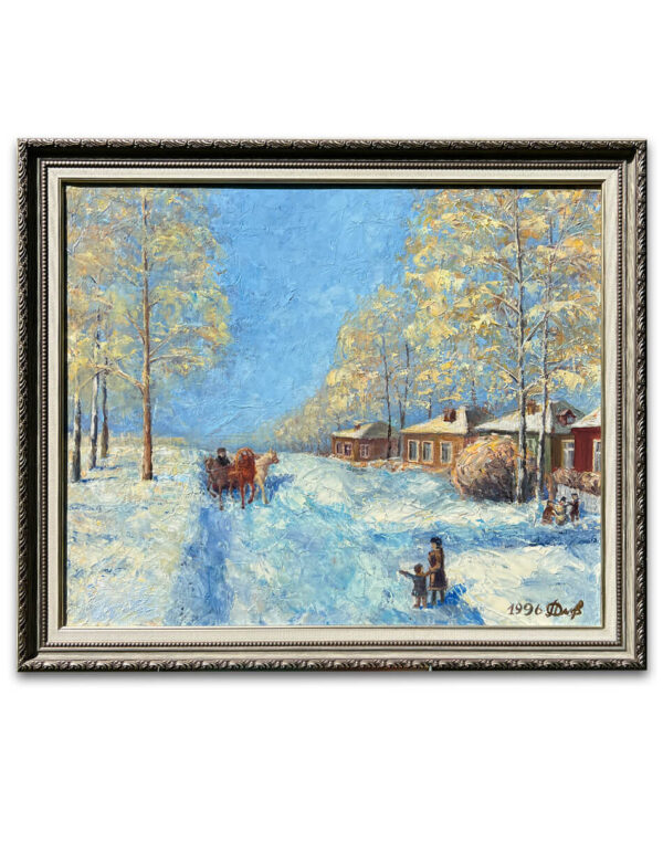 Село Писаревка зимой (1996), 50х60 см