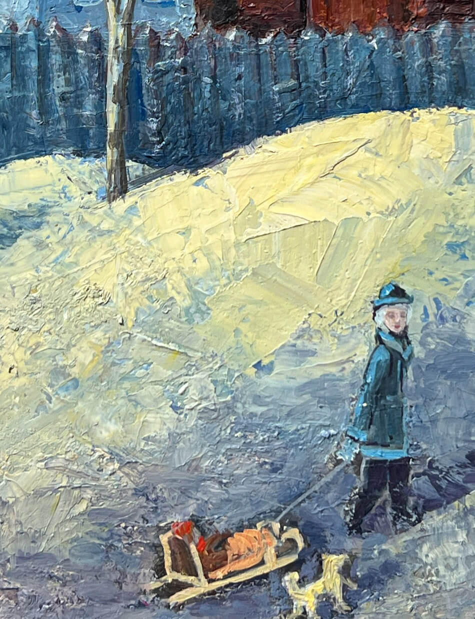 Большой снег в Репном (1997), 40х50 см — изображение 3