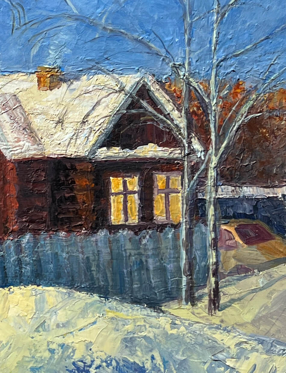 Большой снег в Репном (1997), 40х50 см — изображение 4